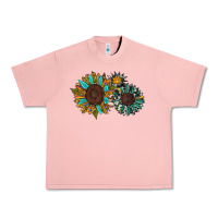 Salmon western sunflowers Urban Heavy Tee - RanaPortraitStore