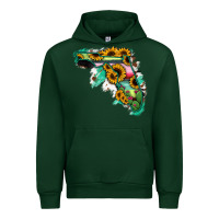 Forest Green Florida Map with Sunflower and Serape Cactus Urban Hoodie - Bettercallsaul