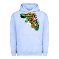 Pigment Grape Ice Florida Map with Sunflower and Serape Cactus Urban Hoodie - Bettercallsaul
