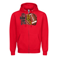 Red it's game day y'all Zipper Hoodie - JahusDesignShop