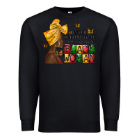 Black never understimate the power of a black woman Premium Sweatshirt - MaliasSmallBusiness