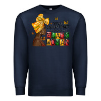 Navy never understimate the power of a black woman Premium Sweatshirt - MaliasSmallBusiness