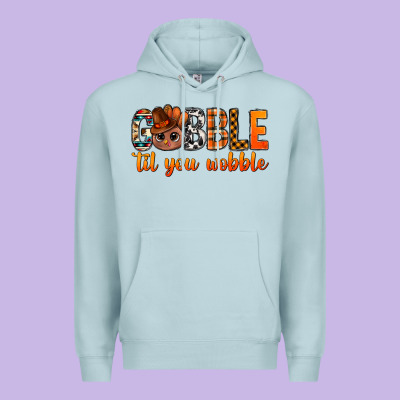 Gobble Til You Wobble Bbs Premium Hoodie Designed By Bundleandbundleshop