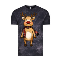 Cloud Black cute reindeer Vintage Tee - RanaPortraitStore