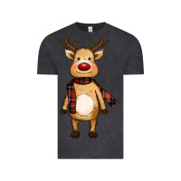 Vintage Black cute reindeer Vintage Tee - RanaPortraitStore