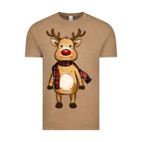 Vintage Coffee cute reindeer Vintage Tee - RanaPortraitStore