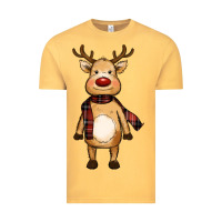Vintage Mustard cute reindeer Vintage Tee - RanaPortraitStore