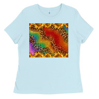 Baby Blue pride sunflower  rainbow leopard Ladies Tee - AdoDesignShop
