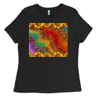 Black pride sunflower  rainbow leopard Ladies Tee - AdoDesignShop