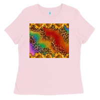 Bubblegum Pink pride sunflower  rainbow leopard Ladies Tee - AdoDesignShop