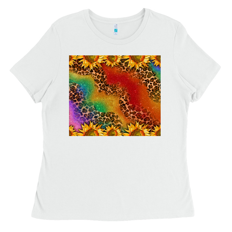 Pride Sunflower  Rainbow Leopard Ladies Tee by AdoDesignShop | Teevron