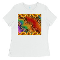 White pride sunflower  rainbow leopard Ladies Tee - AdoDesignShop