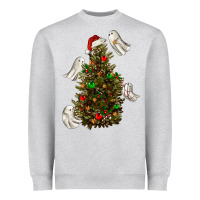 Heather Grey christmas spirits Heavyweight Sweatshirt - RanaPortraitStore