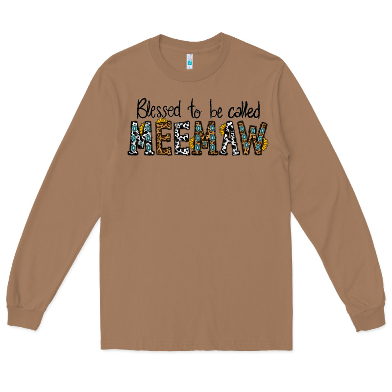 Blessed Meemaw Long Sleeve Tee by CowhideDigitalArt | Teevron