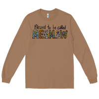 Toasted Coconut blessed meemaw Long Sleeve Tee - CowhideDigitalArt