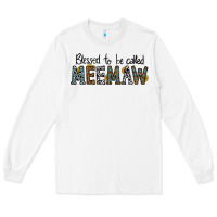 White blessed meemaw Long Sleeve Tee - CowhideDigitalArt