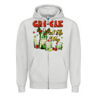 Dove Grey gin`gle all the way with bottle and cocktails Zipper Hoodie - AdoDesignShop
