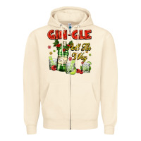 Sandshell gin`gle all the way with bottle and cocktails Zipper Hoodie - AdoDesignShop
