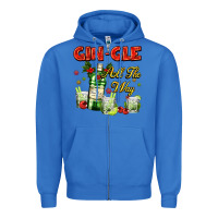 True Royal gin`gle all the way with bottle and cocktails Zipper Hoodie - AdoDesignShop