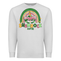 Dove Grey shamrock cutie Premium Sweatshirt - MaliasSmallBusiness