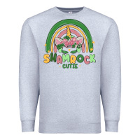 Heather Grey shamrock cutie Premium Sweatshirt - MaliasSmallBusiness