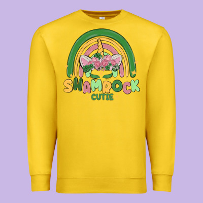 Shamrock Cutie Premium Sweatshirt Designed By Maliassmallbusiness