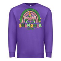 Purple shamrock cutie Premium Sweatshirt - MaliasSmallBusiness