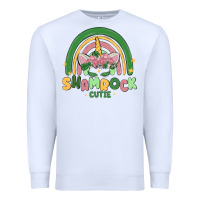 White shamrock cutie Premium Sweatshirt - MaliasSmallBusiness