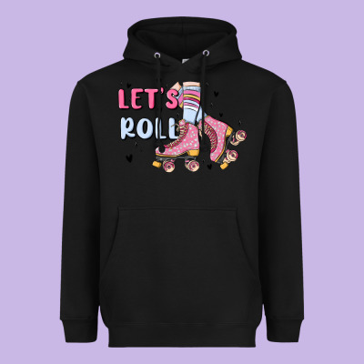 Let's Roll Heavyweight Hoodie Designed By Maliassmallbusiness