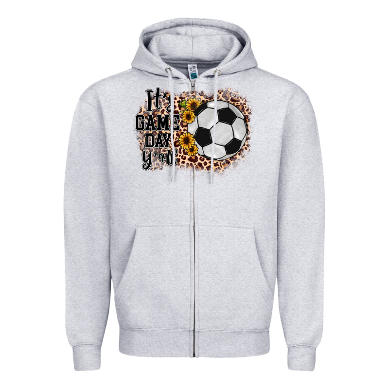 It's Game Day Y'all Soccer Zipper Hoodie by JahusDesignShop | Teevron