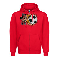 Red it's game day y'all soccer Zipper Hoodie - JahusDesignShop