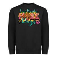 Black less people more dogs Heavyweight Sweatshirt - Zillion Design Studio