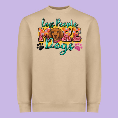 Heavyweight Sweatshirt less people more dogs