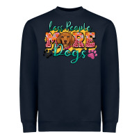Navy less people more dogs Heavyweight Sweatshirt - Zillion Design Studio