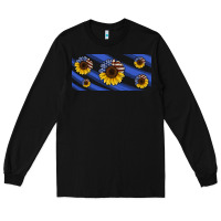 Black american flag sunflowers 16oz libbey cup Long Sleeve Tee - HRA Design Shop