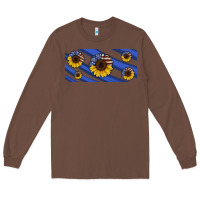 Chestnut american flag sunflowers 16oz libbey cup Long Sleeve Tee - HRA Design Shop