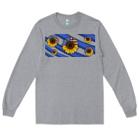 Heather Grey american flag sunflowers 16oz libbey cup Long Sleeve Tee - HRA Design Shop