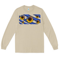 Mushroom american flag sunflowers 16oz libbey cup Long Sleeve Tee - HRA Design Shop