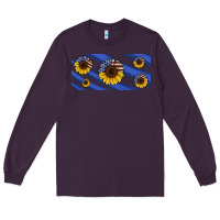 Plum american flag sunflowers 16oz libbey cup Long Sleeve Tee - HRA Design Shop