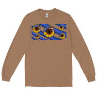 Toasted Coconut american flag sunflowers 16oz libbey cup Long Sleeve Tee - HRA Design Shop