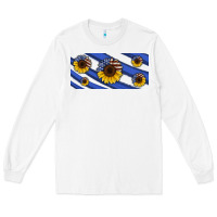 White american flag sunflowers 16oz libbey cup Long Sleeve Tee - HRA Design Shop