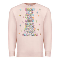 Pale Pink jesus names believe Premium Sweatshirt - MaliasSmallBusiness