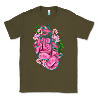 Army Green cancer boxing gloves with ribbon Classic Tee - AdoDesignShop