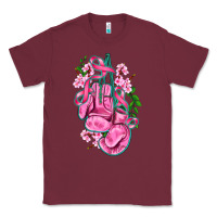 Burgundy cancer boxing gloves with ribbon Classic Tee - AdoDesignShop