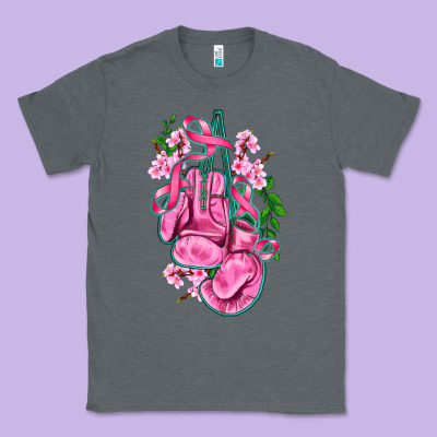 Cancer Boxing Gloves With Ribbon Classic Tee Designed By Adodesignshop