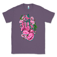 Lavender cancer boxing gloves with ribbon Classic Tee - AdoDesignShop