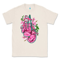 Natural cancer boxing gloves with ribbon Classic Tee - AdoDesignShop
