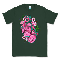 Sports Green cancer boxing gloves with ribbon Classic Tee - AdoDesignShop