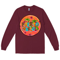 Burgundy puerto rico coasters Long Sleeve Tee - AdoDesignShop