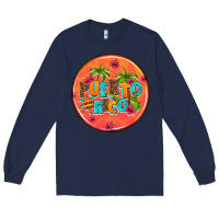 Navy puerto rico coasters Long Sleeve Tee - AdoDesignShop